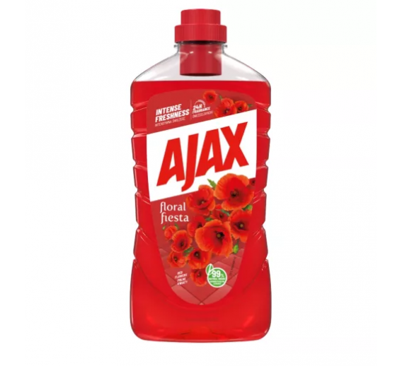 Švaros prekės. Buitinė chemija, valikliai. Grindų ploviklis Ajax Floral Fiesta Red Flowers 1l