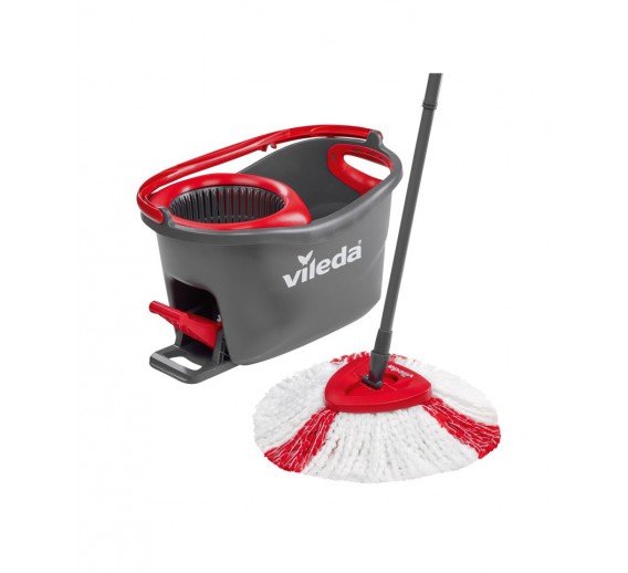 Namų apyvokos prekės. Šepečiai, šluotos, semtuvėliai. Grindų plovimo rinkinys Vileda TURBO Easy Wring   Clean 