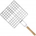 Sodo ir daržo prekės. Laisvalaikio prekės. Šašlykinės, kepsninės, viryklės, griliai. Grotelės kepimui BBQ 20x20 cm  kaina