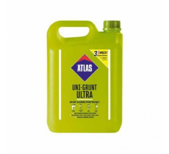 Dažai. Glaistas, gruntas, klijai, skiedikliai. Gruntai. Gruntas betonui, plokštėms. Gruntas ATLAS UNI-Grunt ULTRA 4 kg 