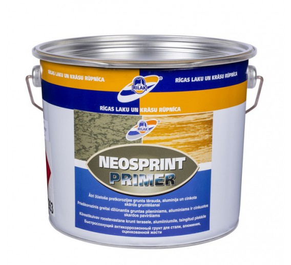 Dažai. Glaistas, gruntas, klijai, skiedikliai. Gruntai. Gruntas metalui. Gruntas Neosprint Primer 2,7l 