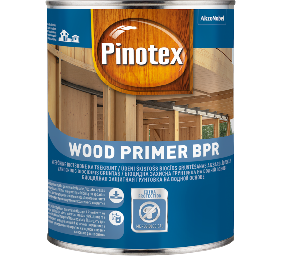 Dažai. Glaistas, gruntas, klijai, skiedikliai. Gruntai. Gruntas medžiui. Gruntas Pinotex WOOD PRIMER 1L 
