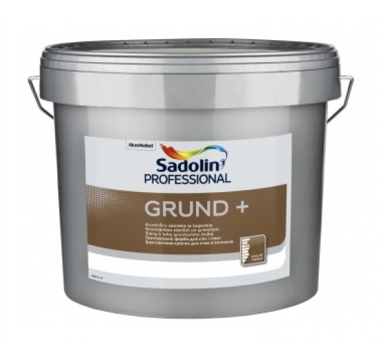 Dažai. Dažai, dažymo įrankiai, dažymo juostos. Specialios paskirties dažai. Gruntas Sadolin PROFESSIONAL GRUND+ 10l 