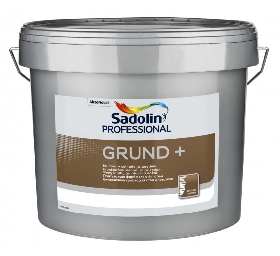 Dažai. Dažai, dažymo įrankiai, dažymo juostos. Specialios paskirties dažai. Gruntas Sadolin PROFESSIONAL GRUND+ 2,5l 