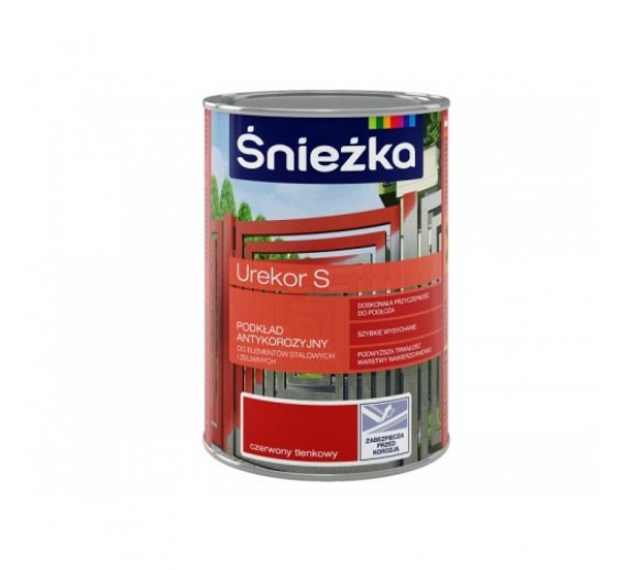 Dažai. Glaistas, gruntas, klijai, skiedikliai. Gruntai. Gruntas metalui. Gruntas Sniežka UREKOR S raudonas 1l 