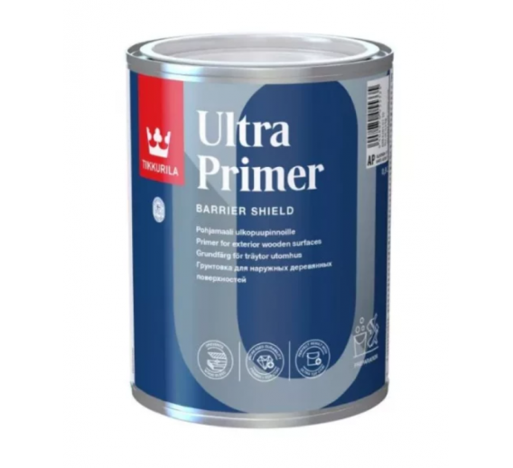 Dažai. Glaistas, gruntas, klijai, skiedikliai. Gruntai. Gruntas medžiui. Gruntas Tikkurila ULTRA Primer AP 0.9l 