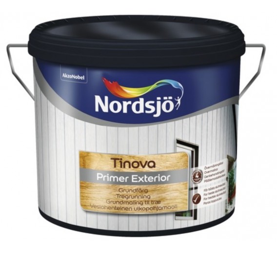 Dažai. Glaistas, gruntas, klijai, skiedikliai. Gruntai. Gruntas medžiui. Gruntas TINOVA PRIMER EXTERIOR, 10l 