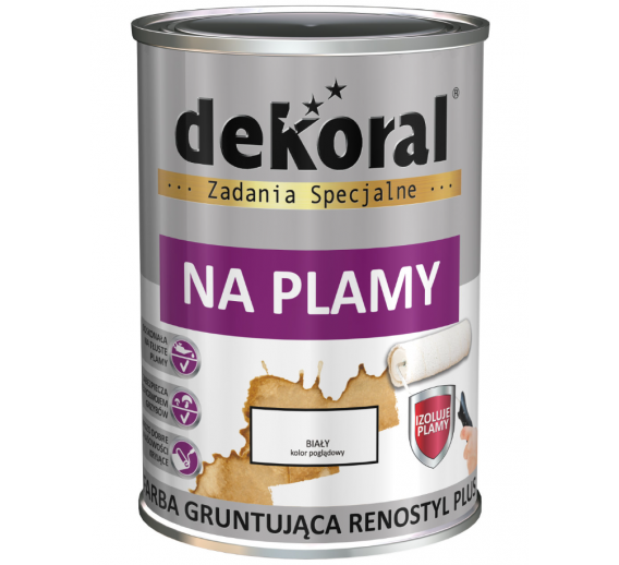 Dažai. Dažai, dažymo įrankiai, dažymo juostos. Specialios paskirties dažai. Gruntiniai dažai dėmėms blokuoti RENOSTYL 0,4l 