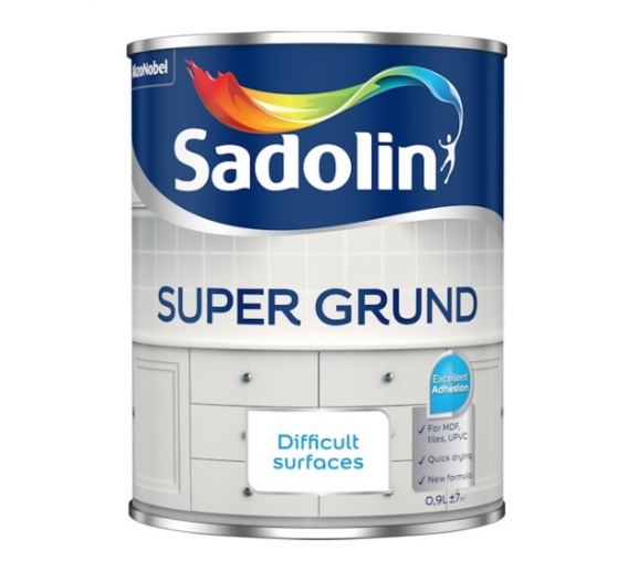Dažai. Dažai, dažymo įrankiai, dažymo juostos. Specialios paskirties dažai. Gruntiniai dažai Super Grund 0.9l 