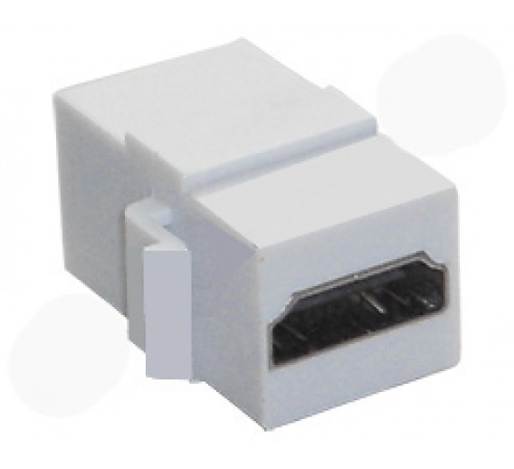 Elektros prekės. Laidai ir kabeliai. Jungiamieji HDMI ir USB kabeliai. HDMI lizdas  baltas SKJ-HDMI-19f-19f 