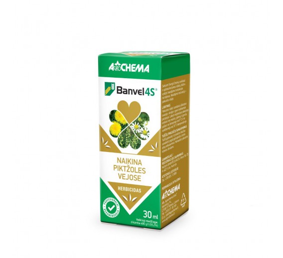 Sodo ir daržo prekės. Augalų apsaugos priemonės. Herbicidai. Herbicidas Banvel 4S, 30 ml 