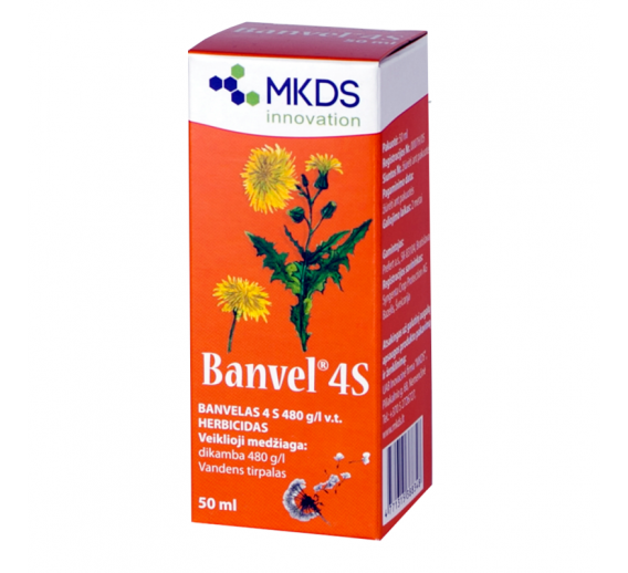 Sodo ir daržo prekės. Augalų apsaugos priemonės. Herbicidai. Herbicidas Banvel 50 ml
