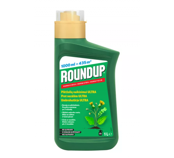 Sodo ir daržo prekės. Augalų apsaugos priemonės. Herbicidai. Herbicidas ROUNDUP BIO Ultra 1l