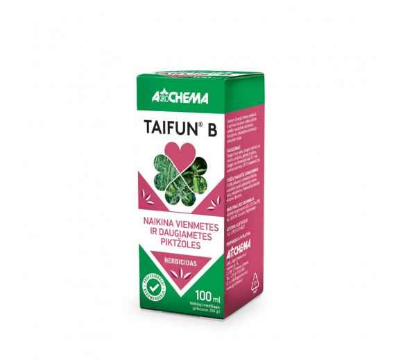 Sodo ir daržo prekės. Augalų apsaugos priemonės. Herbicidai. Herbicidas Agrochema Taifun B 100 ml 