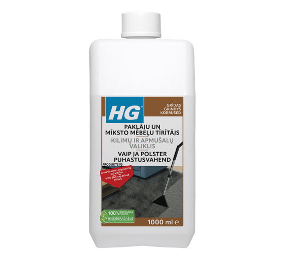 Švaros prekės. Buitinė chemija, valikliai. HG Kilimų ir apmušalų valiklis 1l