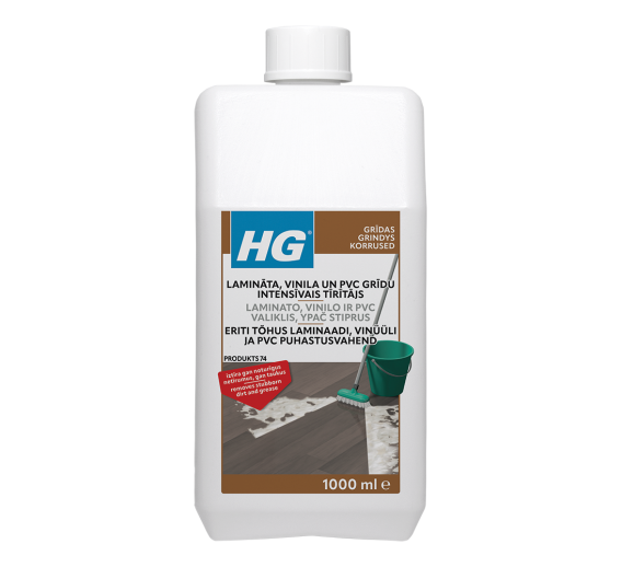 Švaros prekės. Buitinė chemija, valikliai. HG Laminatui skirtas pridžiūvusio purvo valiklis
