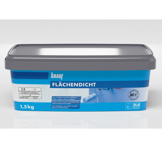 Statybinės medžiagos. Hidroizoliacinės medžiagos. Hidroizoliacinės mastikos ir mišiniai. Hidroizoliacija mastika Knauf 1,5 kg 