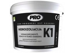 Statybinės medžiagos. Hidroizoliacinės medžiagos. Hidroizoliacinės mastikos ir mišiniai. Hidroizoliacija PRO K1 1 kg 