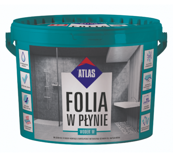 Statybinės medžiagos. Hidroizoliacinės medžiagos. Hidroizoliacinės mastikos ir mišiniai. Hidroizoliacija Woder W Atlas 10 kg 