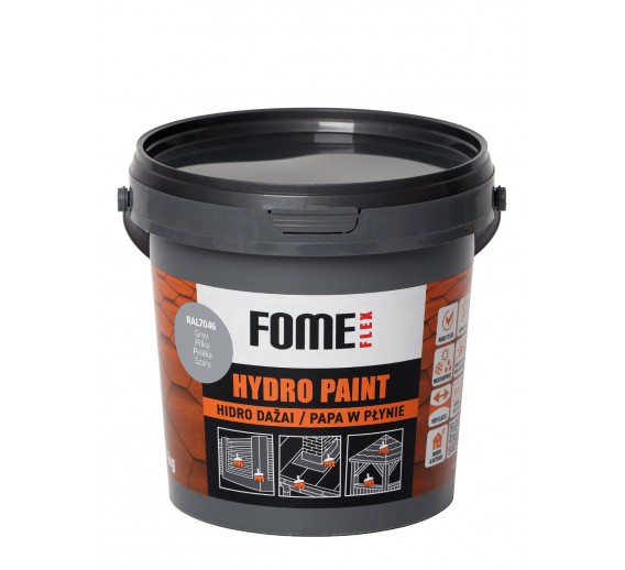 Statybinės medžiagos. Hidroizoliacinės medžiagos. Hidroizoliacinės mastikos ir mišiniai. Hidroizoliaciniai dažai Fome Flex Hydro Paint RAL7046 1kg