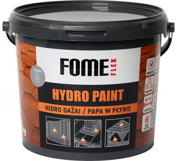 Statybinės medžiagos. Hidroizoliacinės medžiagos. Hidroizoliacinės mastikos ir mišiniai. Hidroizoliaciniai dažai Fome Flex Hydro Paint RAL7046 6kg Statybinės medžiagos. Hidroizoliacinės medžiagos. Hidroizoliacinės mastikos ir mišiniai. Hidroizoliaciniai dažai Fome Flex Hydro Paint RAL7046 6kg