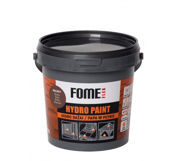 Statybinės medžiagos. Hidroizoliacinės medžiagos. Hidroizoliacinės mastikos ir mišiniai. Hidroizoliaciniai dažai Fome Flex Hydro Paint RAL8017 1kg
