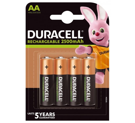 Elektronikos prekės. Elementai - baterijos. Įkraunamos baterijos AA 4 vnt. 2500mAh 