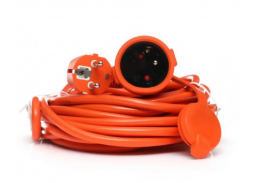 Elektros prekės. Prailgintuvai, ilgikliai ritės. Ilgiklis 1 lizdo IP44 40m oranžinis 