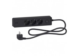 Ilgintuvas 3 lizdų+2 USB 1,5 m 
