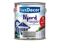Dažai. Medienos apsaugos ir dekoravimo priemonės. Medienos dažai ir dažyvės. Dažai medienai. Impregnuojantys dažai medienai NJORD, uolėtas krantas, 2,5L 