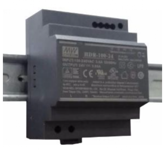 Elektros prekės. Moduliniai automatikos komponentai. Maitinimo šaltiniai, įkrovikliai. Impulsinis maitinimo šaltinis 12V 7,5A HDR-100-12N 