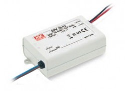 Elektros prekės. Moduliniai automatikos komponentai. Maitinimo šaltiniai, įkrovikliai. Impulsinis maitinimo šaltinis LED 12V 2.1A Mean Well 