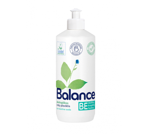 Švaros prekės. Buitinė chemija, valikliai. Indų ploviklis Balance su soda 450ml 