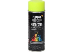 Dažai. Dažai, dažymo įrankiai, dažymo juostos. Aerozoliniai dažai, lakas, gruntas. INRAL FLUORESCENT geltoni aeroz. 400ml 