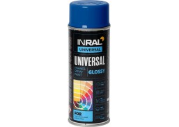 Dažai. Dažai, dažymo įrankiai, dažymo juostos. Aerozoliniai dažai, lakas, gruntas. INRAL UNIVERSAL mėlyni RAL5010 aeroz.  400ml 