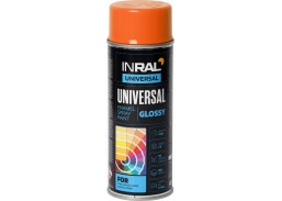 Dažai. Dažai, dažymo įrankiai, dažymo juostos. Aerozoliniai dažai, lakas, gruntas. INRAL UNIVERSAL oranžiniai  RAL 2004 400ml dažai 