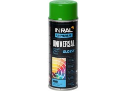 Dažai. Dažai, dažymo įrankiai, dažymo juostos. Aerozoliniai dažai, lakas, gruntas. INRAL UNIVERSAL žali RAL6029 aeroz.400ml 