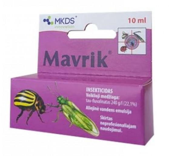 Sodo ir daržo prekės. Augalų apsaugos priemonės. Insekticidai. Insekticidas Mavrik 10ml 