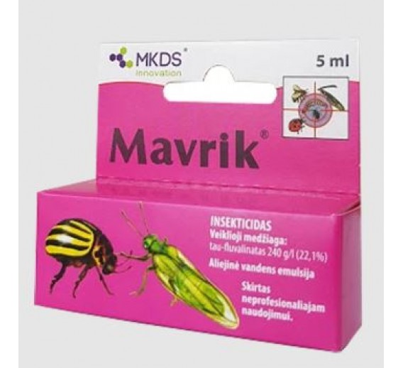 Sodo ir daržo prekės. Augalų apsaugos priemonės. Insekticidai. Insekticidas Mavrik 5ml 