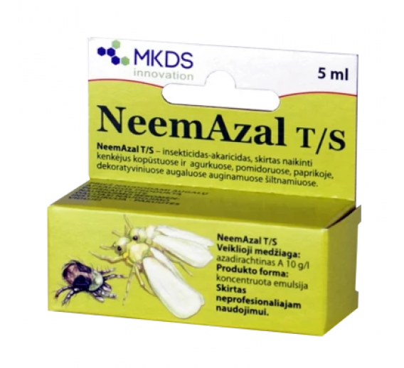Sodo ir daržo prekės. Augalų apsaugos priemonės. Insekticidai. Insekticidas NeemAzal 5 ml