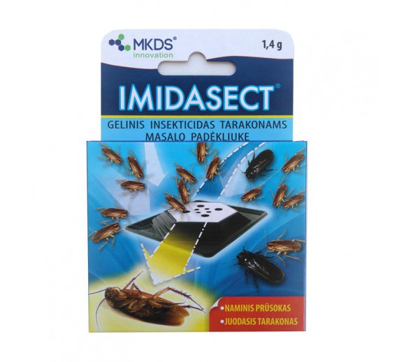 Sodo ir daržo prekės. Augalų apsaugos priemonės. Insekticidai. Insekticidas tarakonams masalo padėkliuke Imidasect 1,4g 