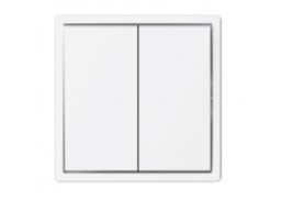 Elektros prekės. Instaliacija - kištukiniai lizdai, jungikliai ir kt.. BORA jungikliai, kištukiniai lizdai. Jungiklis BORA 2 klavišų baltas be rėmelio 