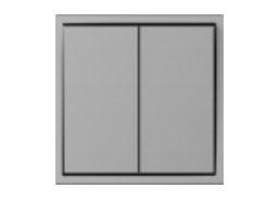 Elektros prekės. Instaliacija - kištukiniai lizdai, jungikliai ir kt.. BORA jungikliai, kištukiniai lizdai. Jungiklis BORA 2 klavišų pilkas be rėmelio 