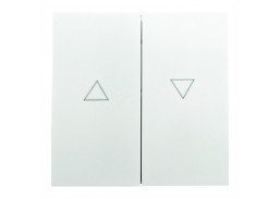 Elektros prekės. Instaliacija - kištukiniai lizdai, jungikliai ir kt.. BORA jungikliai, kištukiniai lizdai. Jungiklis BORA žaliuzių 2 klavišų baltas be rėmelio 