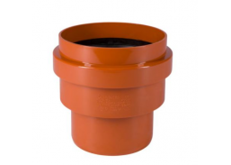 Santechnikos prekės. Lauko kanalizacija, drenažas, pralaidos vamzdžiai. Lauko kanalizacijos fasoninės dalys. Lauko kanalizacijos movos, pereinamosios jungtys. Jungtis KGUS D160 