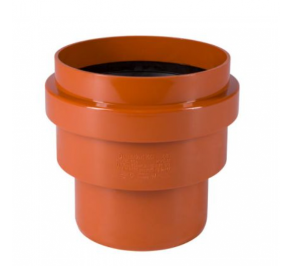 Santechnikos prekės. Lauko kanalizacija, drenažas, pralaidos vamzdžiai. Lauko kanalizacijos fasoninės dalys. Lauko kanalizacijos movos, pereinamosios jungtys. Jungtis KGUS D160 