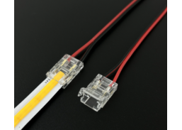 Apšvietimas. Lempos, LED lemputės, LED juostos. LED juostos, LED profiliai. Jungtis LED juostai su laidu 12V/24V 8mm. 