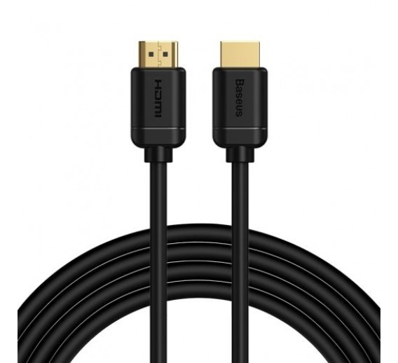 Elektros prekės. Laidai ir kabeliai. Jungiamieji HDMI ir USB kabeliai. Juodas HDMI-HDMI Baseus adapterio kabelis 3 m 