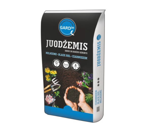 Sodo ir daržo prekės. Trąšos ir durpių substratai. Durpių ir žemių substratai. Juodžemis Gardin 20l 