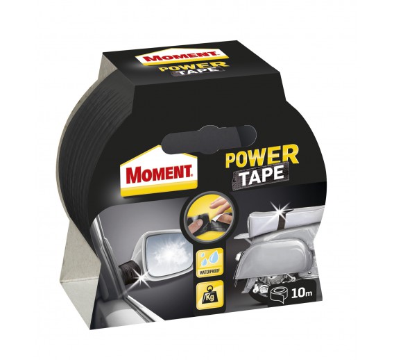 Vidaus apdailos prekės. Pakavimo, izoliacinės, lipnios juostos. Pakavimo juostos, pakavimo medžiagos. Juosta lipni Moment Power Tape, juoda, 10m 